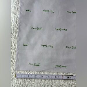 Pierre Cardin silk Gray and Green Fabric. Size 44 x 132 inches.